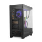 NOX Semitorre HUMMER ETHER Cristal Curvo Negro