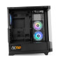 NOX Semitorre HUMMER ETHER Cristal Curvo Negro