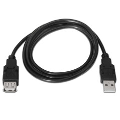CABLE USB 2.0 TIPO A/M-A/H 1M NEGRO NANOCABLE