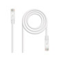 CABLE DE RED LATIGUILLO RJ45 UTP CAT6A AWG24 0.5 M BLANCO NANOCABLE
