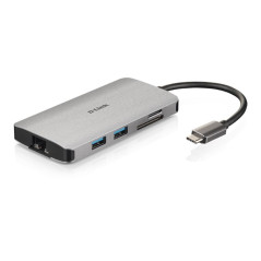 D-LINK DOCKING S USB-C 8 EN 1 HDMI/ETHERNET/LECTOR TARJETAS/SUMINISTRO