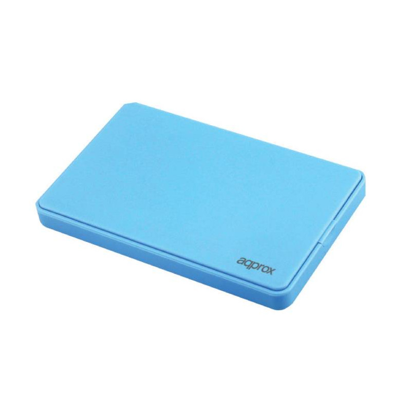 CAJA EXTERNA USB 2.5 SATA SCREWLESS AZUL CLARO APPROX