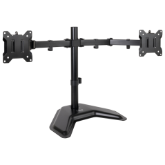 TooQ Soporte de Mesa, Giratorio e Inclinable, para 2 Pantallas de 17”-