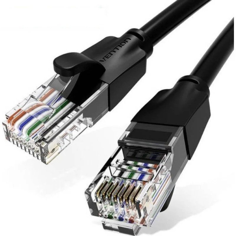 CABLE DE RED LATIGUILLO RJ45 UTP CAT6 AWG26 0.50 M NEGRO VENTION