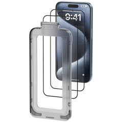 PROTECTOR PANTALLA CRISTAL TEM. IPHONE 15 PLUS + HERRAMIENTA ANTIPOLVO