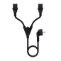 CABLE ALIMENTACION CEE7/M A 2xC13/H 3 M NANOCABLE