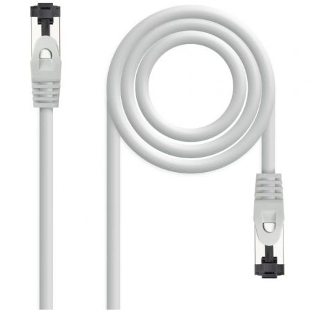 CABLE DE RED LATIGUILLO SSTP CAT8.1 AWG26 0.25 M GRIS NANOCABLE