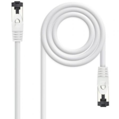CABLE DE RED LATIGUILLO SSTP CAT8.1 AWG26 0.25 M BLANCO NANOCABLE
