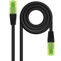 CABLE DE RED LATIGUILLO UTP CCA CAT6 AWG26 0.5 M NEGRO NANOCABLE