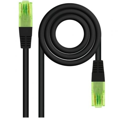 CABLE DE RED LATIGUILLO UTP CCA CAT6 AWG26 2 M NEGRO NANOCABLE