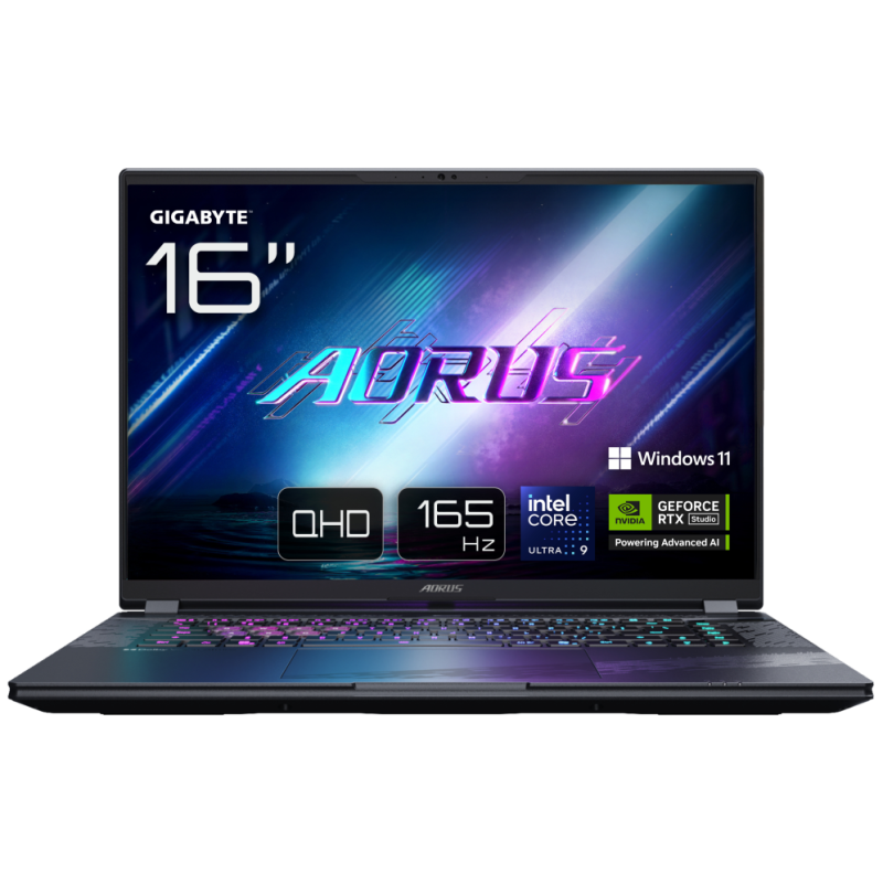 GIGABYTE AORUS ELITE 16 BWH Portátil Gaming - 16,0“, 165Hz WQXGA, Intel Ultra 9 275HX, NVIDIA RTX 5070, 32GB DDR5 5600MHz, 1TB G