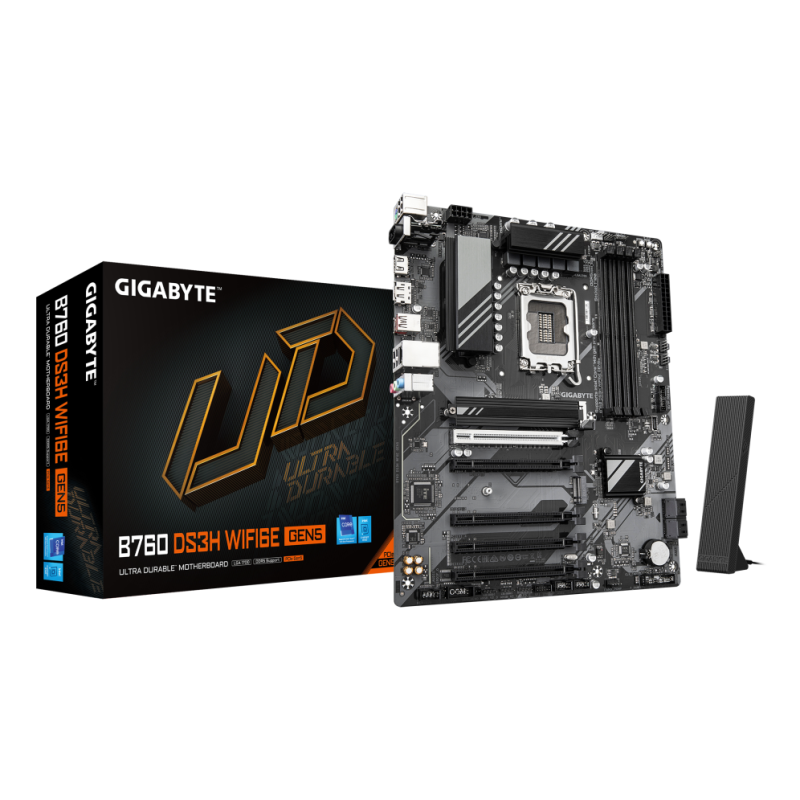 GIGABYTE B760 DS3H WIFI6E GEN5 Intel B760 Express LGA 1700 ATX
