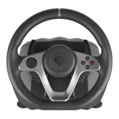 GENESIS Seaborg 400 Negro, Plata USB Volante + Pedales Nintendo Switch