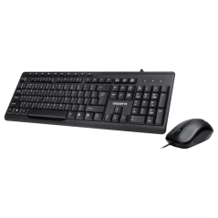 GIGABYTE KM6300 teclado Ratón incluido Hogar USB QWERTY Español Negro