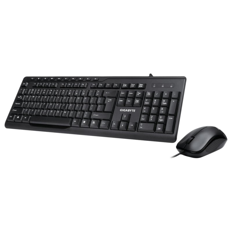 GIGABYTE KM6300 teclado Ratón incluido Hogar USB QWERTY Español Negro
