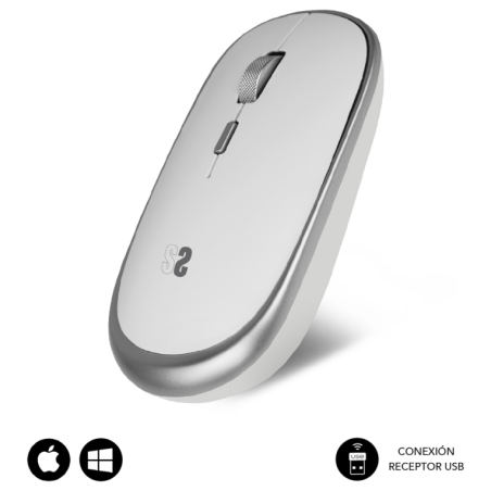SUBBLIM Ratón Inalámbrico Mini Wireless Mini Mouse Silver