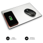 SUBBLIM Alfombrilla con cargador Inalámbrico Mousepad Wireless Charger Aluminum Silver 10W
