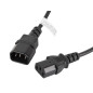 Cable alargador lanberg alimentacion cpu iec320 c13 h - iec320 c14 m 1.8m