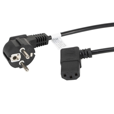 Cable de alimentacion lanberg schuko cee 7 - 7 a iec320 c13 acodado 1.