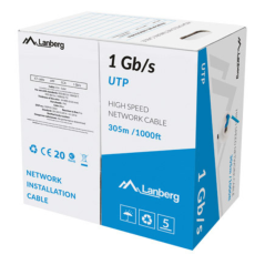 Lanberg LCU6-10CC-0305-B cable de red Azul 305 m U/UTP (UTP)