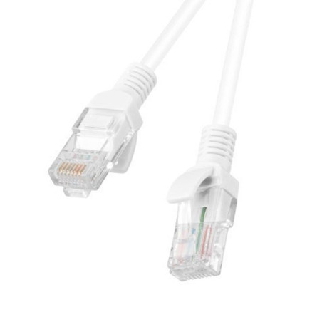 Cable red lanberg latiguillo cat.6 u - utp 5m blanco fluke passed