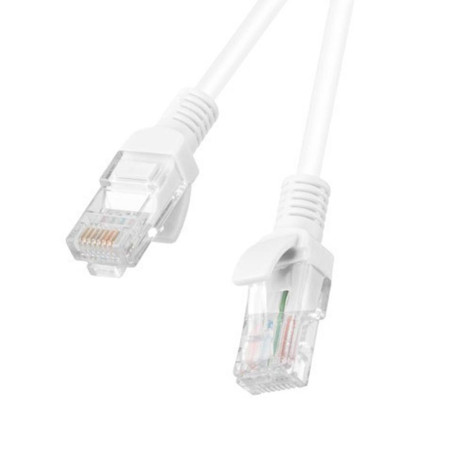 Cable red lanberg latiguillo cat.6 u - utp 1m blanco fluke passed