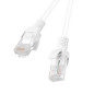 Cable red lanberg latiguillo cat.6 u - utp 1m blanco fluke passed