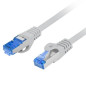 Cable red lanberg latiguillo cat.6a s - ftp lszh cca 0.25m gris fluke passed