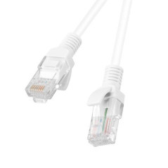 Cable red lanberg latiguillo cat.6 u - utp 3m blanco fluke passed