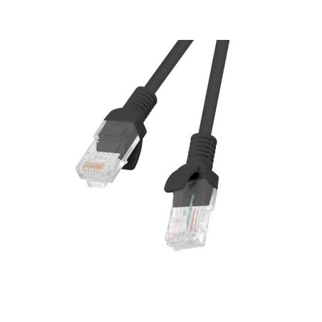 Cable red lanberg latiguillo cat.5e utp 1m negro fluke passed