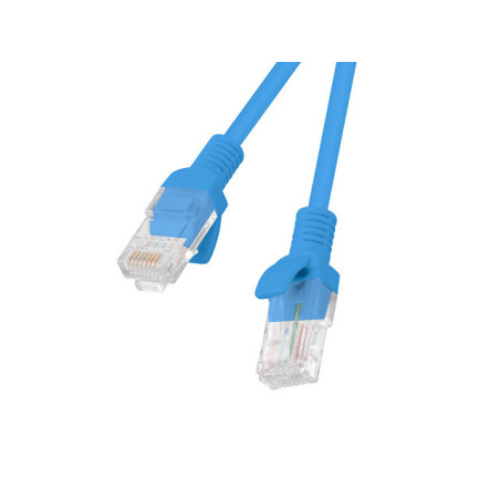 Cable red lanberg latiguillo cat.6 utp 0.25m azul fluke passed