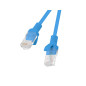 Cable red lanberg latiguillo cat.6 utp 0.25m azul fluke passed