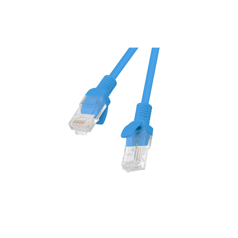 Cable red lanberg latiguillo cat.6 utp 0.5m azul fluke passed