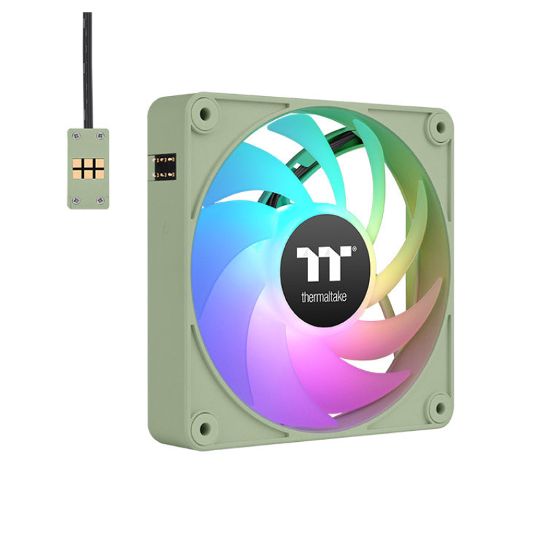 Thermaltake CL-F196-PL12MG-A sistema de refrigeración para ordenador Carcasa del ordenador Ventilador 12 cm Verde 3 pieza(s)