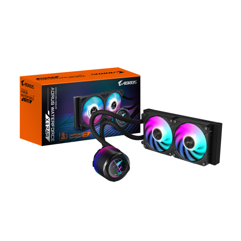 GIGABYTE AORUS WATERFORCE X II 240 Procesador Sistema de refrigeración líquida todo en uno 12 cm Negro