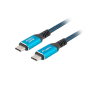 Lanberg CA-CMCM-45CU-0015-BK cable USB USB 3.2 Gen 2 (3.1 Gen 2) 1,5 m USB C Negro, Azul