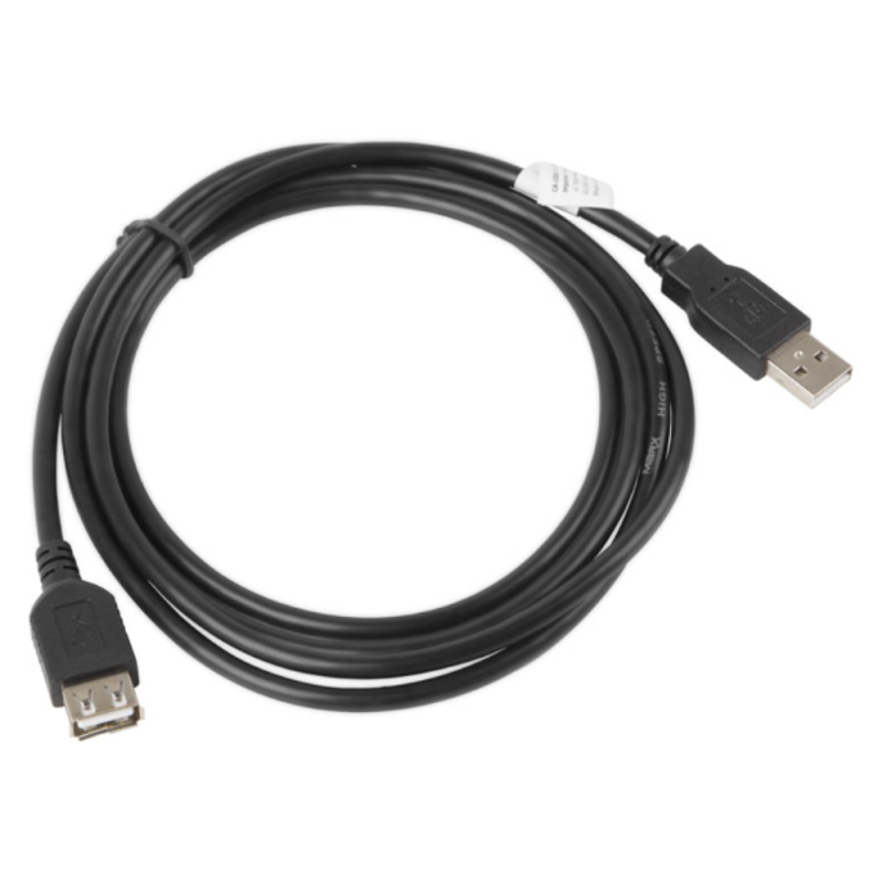Lanberg CA-USBE-10CC-0018-BK cable USB USB 2.0 1,8 m USB A Negro