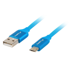 Lanberg CA-USBM-20CU-0010-BL cable USB USB 2.0 1 m Micro-USB A USB A A