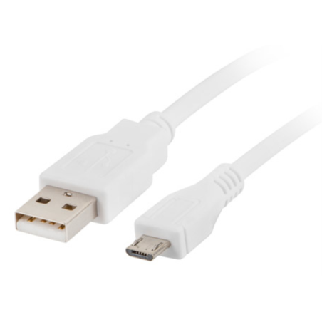 Lanberg CA-USBM-10CC-0010-W cable USB USB 2.0 1 m Micro-USB A USB A Bl
