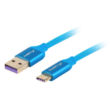 Lanberg CA-USBO-21CU-0010-BL cable USB USB 2.0 1 m USB A USB C Azul