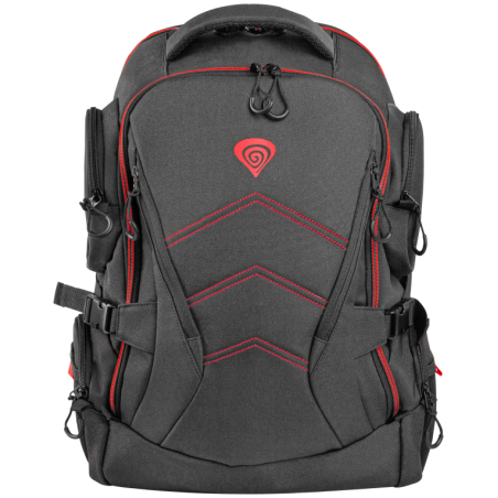 GENESIS Pallad 550 43,9 cm (17.3) Mochila Negro, Rojo