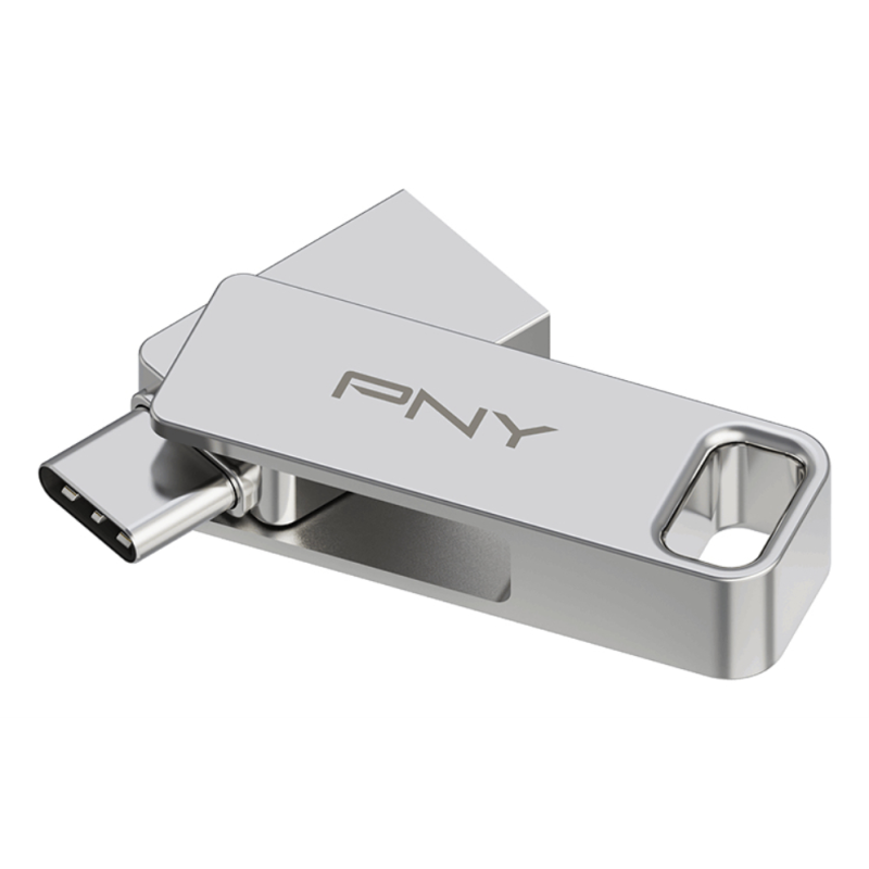 PNY DUO LINK unidad flash USB 128 GB USB Type-A / USB Type-C 3.2 Gen 1 (3.1 Gen 1) Acero inoxidable