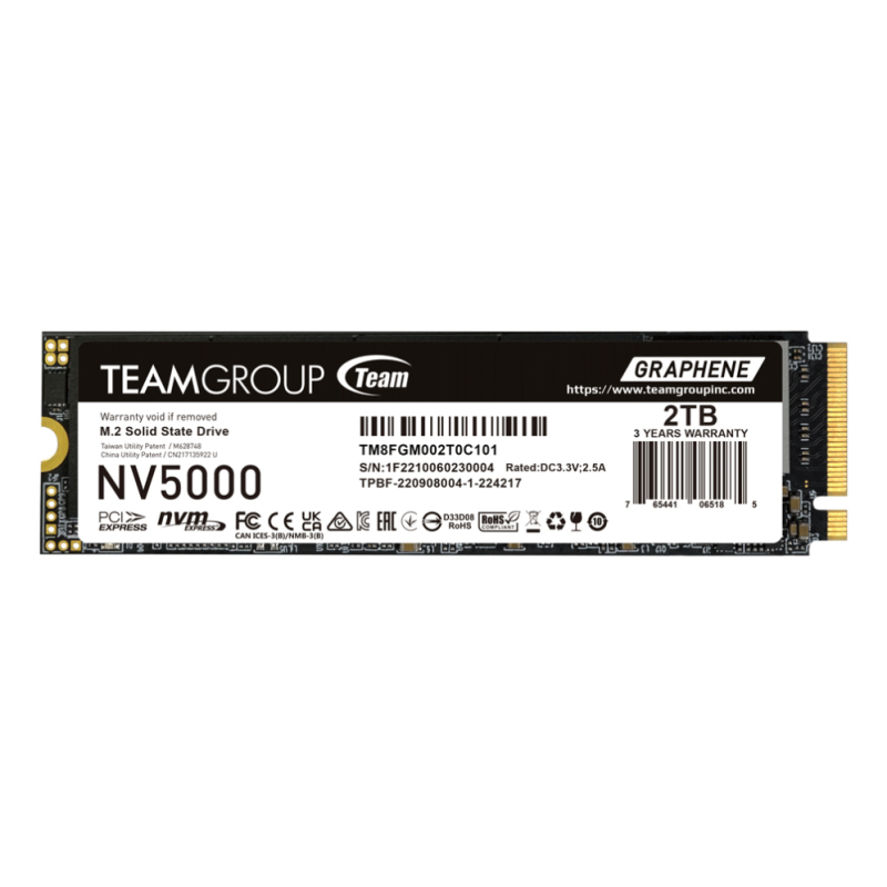 Team Group NV5000 2 TB M.2 PCI Express 4.0 NVMe 3D NAND