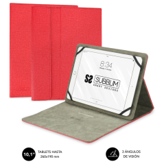 SUBBLIM Funda Tablet Clever Stand Tablet Case 10,1 Red