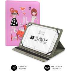 SUBBLIM Funda Tablet Universal TRENDY CASE FASHION GIRLS 10.1