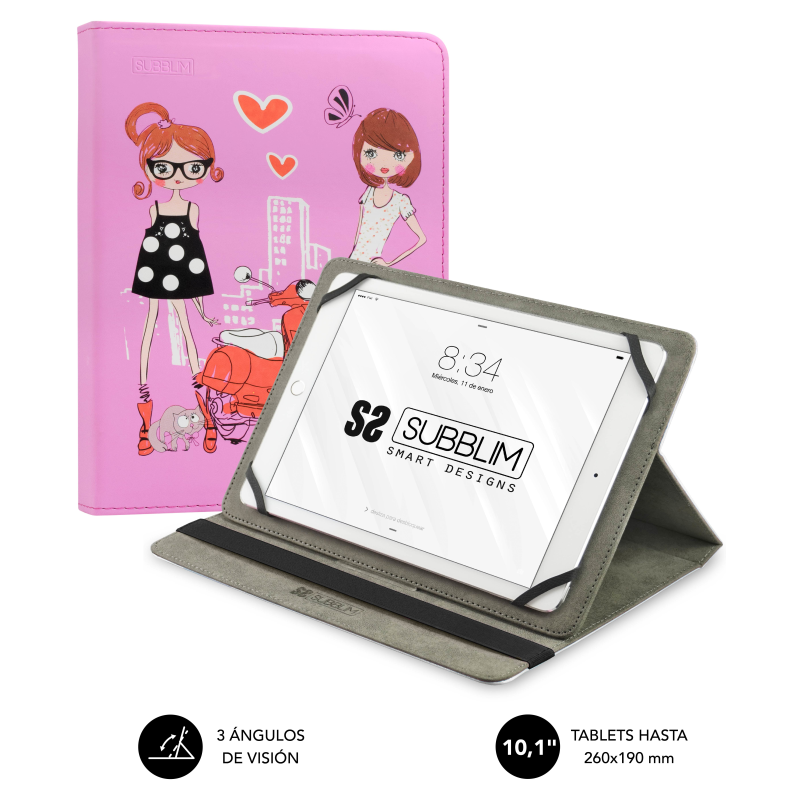 SUBBLIM Funda Tablet Universal TRENDY CASE FASHION GIRLS 10.1