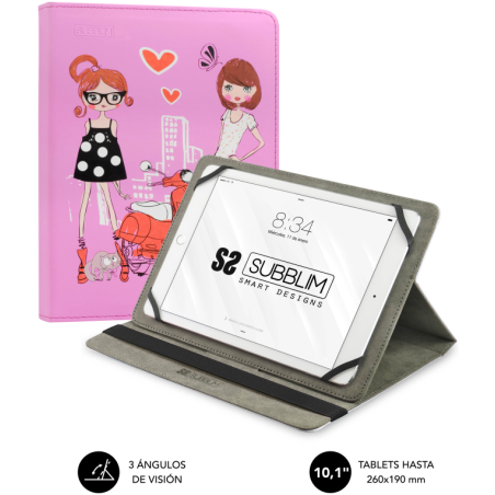 SUBBLIM Funda Tablet Universal TRENDY CASE FASHION GIRLS 10.1