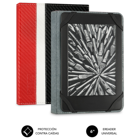 SUBBLIM Funda Libro Electrónico Clever Ebook Case 6 Red