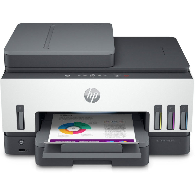 Multifuncion inyeccion hp smart tank 7605 color wifi duplex