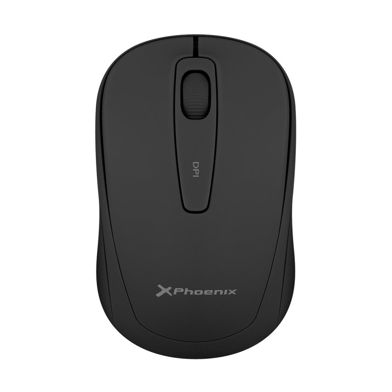 Phoenix m250 ratón inalámbrico 2.4 ghz receptor usb hasta 1600 dpi compatible con pc mac portátil color negro